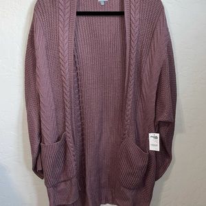 Charlotte Russe plum Knitted cardigan